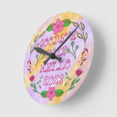 さようなら20XX HELLO 20XX ラウンド壁時計 (傾斜)