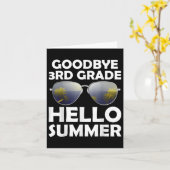 さようなら3年生こんにちは夏3年生の卒業生 カード (黄色い花)