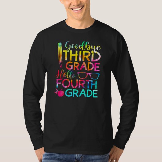 さようなら3年生こんにちは4年生の卒業 Tシャツ (正面)