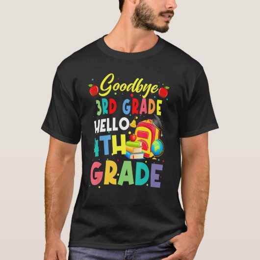 さようなら3年生こんにちは4年生の学校のアウト Tシャツ (正面)