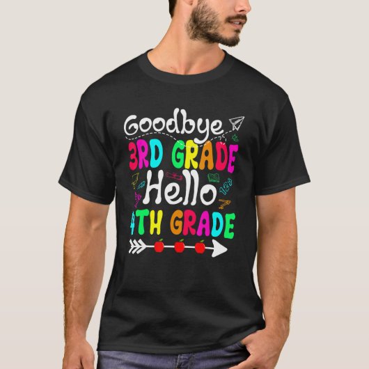 さようなら3年生こんにちは4年生新学期 Tシャツ (正面)