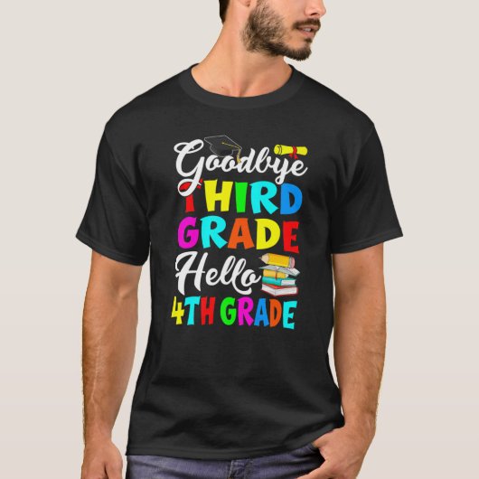 さようなら3年生こんにちは4年生新学期 Tシャツ (正面)