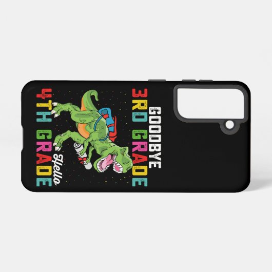 さようなら3年生こんにちは4年生Tレックス恐竜 SAMSUNG GALAXYケース (裏面横)