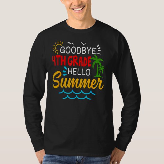 さようなら4年生こんにちは夏4年生 Tシャツ (正面)