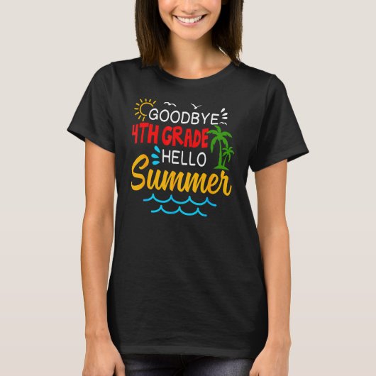 さようなら4年生こんにちは夏4年生 Tシャツ (正面)