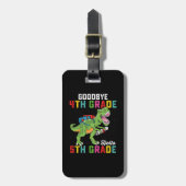 さようなら4年生こんにちは5年生Tレックス恐竜 ラゲッジタグ (正面縦)