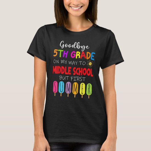 さようなら5年生の中学卒業 Tシャツ (正面)