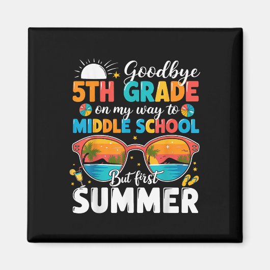 さようなら5年生の中学校卒業 マグネット (正面)