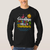 さようなら5年生先生学生子供こんにちは夏 Tシャツ (正面)