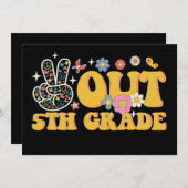 さようなら5年生 クールな学校最後の日 招待状 (正面/裏面)