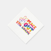 さようなら5年生 タイダイ 最後の日 5年生 スタンダードカクテルナプキン (角)