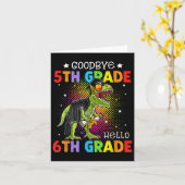 さようなら5年生Hello 6年生Tレックス カード (黄色い花)