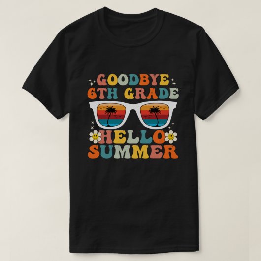 さようなら6年生 こんにちは夏、グルービー6年生 Tシャツ (デザイン正面)