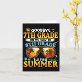 さようなら7年生の卒業から8年生Hello Su カード (黄色い花)