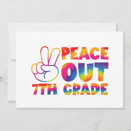 さようなら7年生 タイダイ 最後の日 7年生 案内状 (正面)