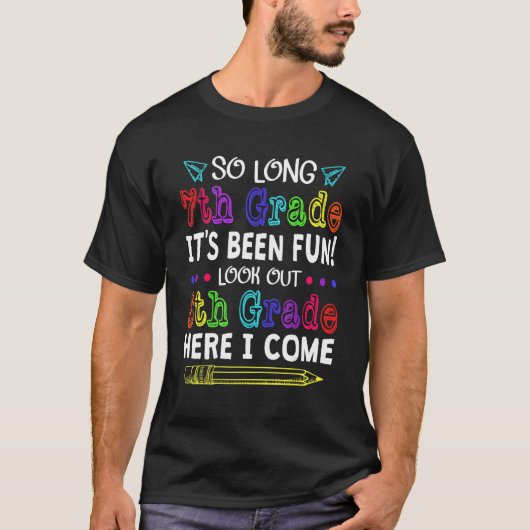 さようなら7年生 8年生の皆さん 学校に戻ろう Tシャツ (正面)