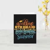 さようなら8年生こんにちは高校の夏期男性ウォム カード (黄色い花)