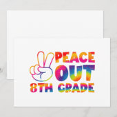 さようなら8年生 タイダイ 最後の日 8年生 招待状 (正面/裏面)