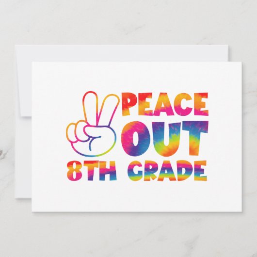 さようなら8年生 タイダイ 最後の日 8年生 案内状 (正面)