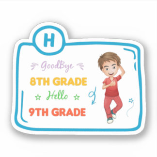 さようなら8年生hello 9年生 シール
