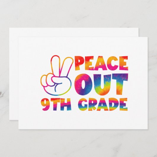 さようなら9年生 タイダイ 最終日 9年生 招待状 (正面/裏面)