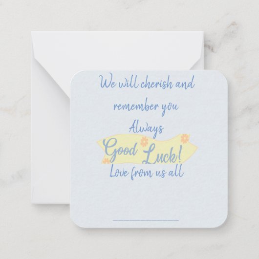 さようなら!お前を恋しく思守る ノートカード (裏面)