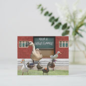 さようなら、ひよこたち!先生のグースと一緒 ポストカード (スタンド正面)