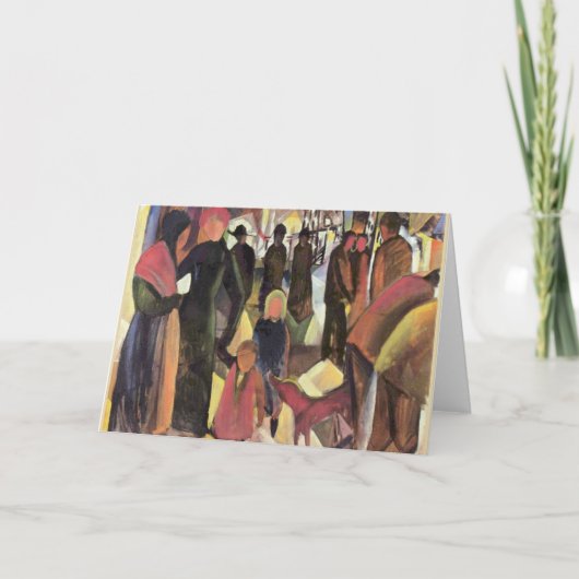 さようなら、 アウグスト・マッケによる有名な絵 カード (正面)