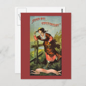 さようなら，スイーテアートヴィンテージ1860年頃 ポストカード (正面/裏面)