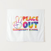 さようなら 小学校 タイダイ 最後の日 タペストリー (正面(横))