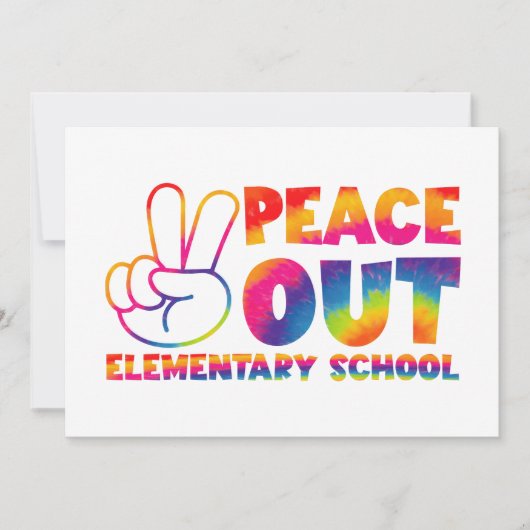 さようなら 小学校 タイダイ 最後の日 案内状 (正面)