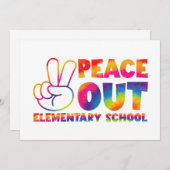 さようなら 小学校 タイダイ 最後の日 案内状 (正面/裏面)