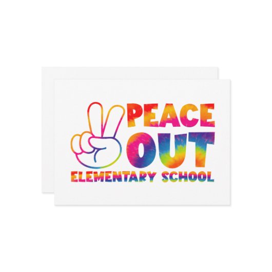 さようなら 小学校 タイダイ 最終日 案内状 (正面/裏面インサイチュ)