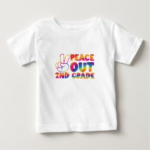 さようなら 小学2年生 タイダイ 卒業おめでとう ベビーTシャツ