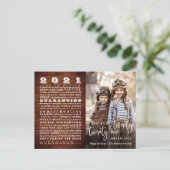 さようなら 年間 面白い 年間レビュー クリスマス フォト カード (スタンド正面)