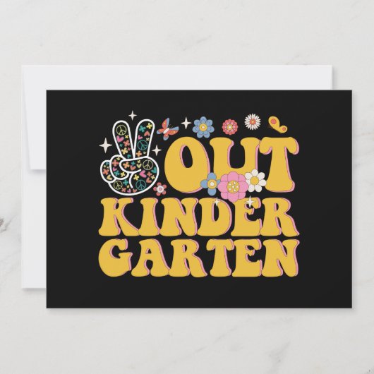 さようなら 幼稚園 クールな学校生活の最後の日 招待状 (正面)