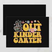 さようなら 幼稚園 クールな学校生活 最後の日 招待状 (正面/裏面)