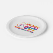 さようなら 幼稚園 タイダイ 最後の登校日 ペーパープレート (アングル)