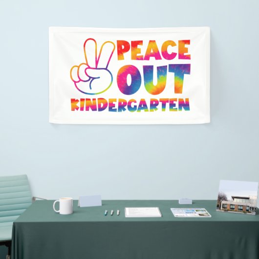 さようなら 幼稚園 タイダイ 最後の登校日 横断幕 (トレードショー)