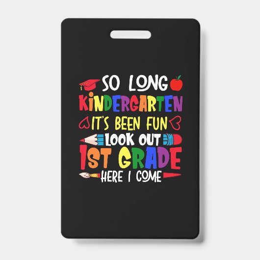 さようなら 幼稚園 小学校1年生の先生 バッジ (正面)