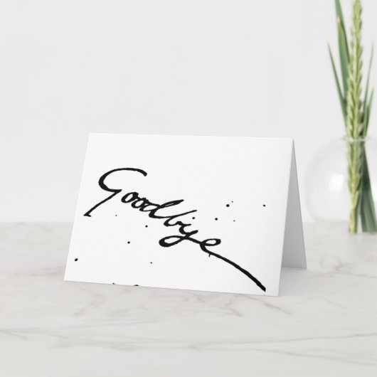 ***さようなら***新しい冒険に元気を出して カード (正面)