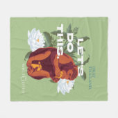 さようなら – 白蓮 フリースブランケット (正面(横))