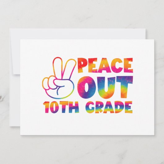 さようなら、10年生の最後の日のタイダイ、10年生の最後の日 案内状 (正面)