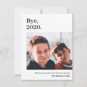 さようなら、2020。面白い現代の写真 シーズンカード (正面)