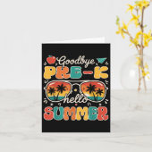 さようならK前Hello Summer学校の最終日 カード (黄色い花)