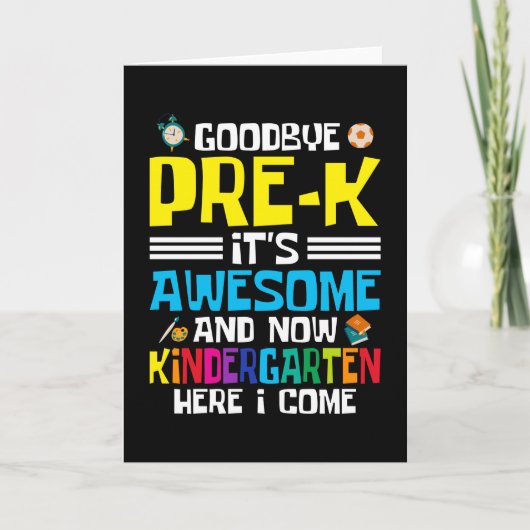 さようならPre-K now幼稚園 カード (正面)