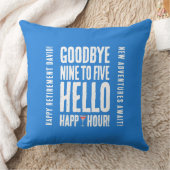 さよならおもしろい9へ5ハローハッピーアワー退職 クッション (ブランケット)