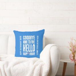 さよならおもしろい9へ5ハローハッピーアワー退職 クッション