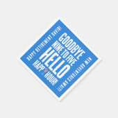 さよならおもしろい9へ5ハローハッピーアワー退職 スタンダードカクテルナプキン (角)