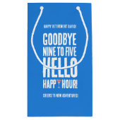 さよならおもしろい9へ5ハローハッピーアワー退職 スモールペーパーバッグ (裏面)